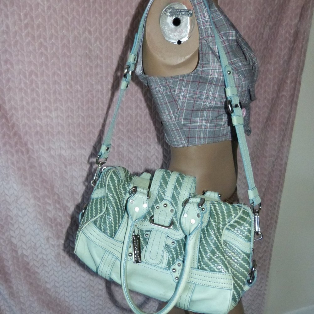 LOCKHEART LIGHT GREEN SHOULDER BAG W/STRAP